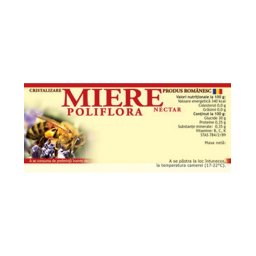 Eticheta miere Poliflora Nectar albina 115mm x 50 mm