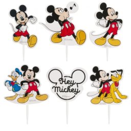 Set 6 modele decor hartie tort briosa Mickey Mouse 30 buc