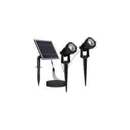 SET 2x Lampă solară LED exterior 2xLED/1,2W/3,7V IP65 3000K 4000 mAh