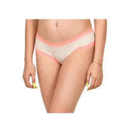 Boxeri bumbac cu terminatii din dantela, Lemila (Marime chilot: XL, Culoare: Portocaliu)