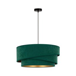 Lustră pe cablu Duolla KOBO 1xE27/15W/230V d. 45 cm verde/auriu