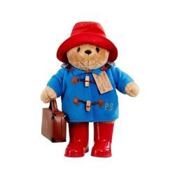 Ursuleț de pluș Paddington cu pantofi și servietă Rainbow