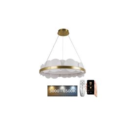 Lustră LED dimabilă pe cablu LED/40W/230V 3000-6500K auriu + telecomandă