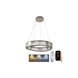 Lustră LED dimabilă pe cablu LED/40W/230V 3000-6500K crom + telecomandă