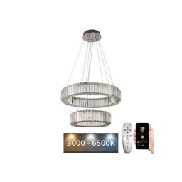 Lustră LED dimabilă pe cablu LED/65W/230V 3000-6500K crom + telecomandă