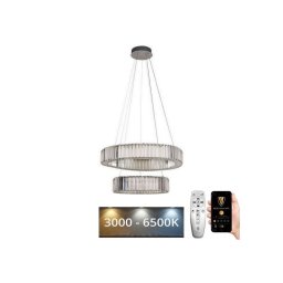 Lustră LED dimabilă pe cablu LED/65W/230V 3000-6500K crom + telecomandă