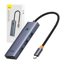 4in1 Hub Baseus UltraJoy USB-C do USB 3.0 Gri