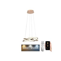 Lustră LED dimabilă pe cablu LED/65W/230V 3000-6500K auriu + telecomandă