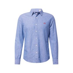 LEVI'S ® Cămașă 'Battery Housemark Slim Fit Shirt' albastru amestec / roșu