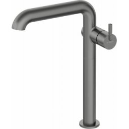 Baterie lavoar inalta Deante Silia, maner lateral, titan mat