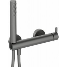 Baterie dus, cu set de dus, Deante Silia titan mat