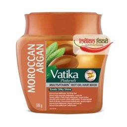 VATIKA NATURALS MOROCCAN ARGAN MULTIVITAMIN HOT OIL HAIR MASK Masca pentru Par de Migdale si Ulei de Soia 500g
