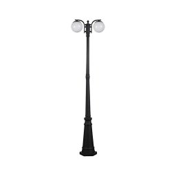 Lampă de exterior neagră 2xE27/60W/230V IP44 199 cm