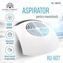 Aspirator praf BQ-607, 80W, Alb
