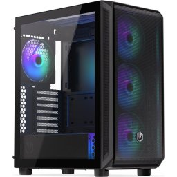Carcasa Arx 500 ARGB Middle Tower ATX Fara Sursa Negru