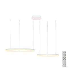 Azzardo AZ4977 - Lustr LED HALO 90W 230V alb cu telecomandă, dimabil
