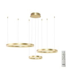 Azzardo AZ4973 - Lustră LED dimabilă pe cablu HALO LED/120W/230V auriu + + telecomandă