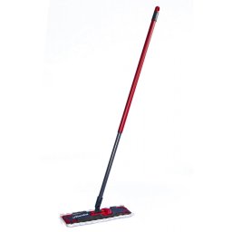 Mop plat pliabil, Vileda, Plastic / Microfibra, Rosu-Negru