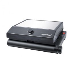 Sandwich maker SG 55, 4 sandwich-uri, 3 placi interschimbabile, putere 1100 W, functie blocare de siguranta, curatare usoara, preparare rapida, negru/argintiu