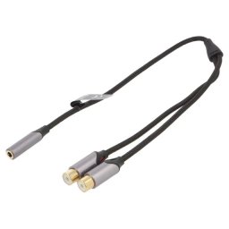 Cablu adaptor audio Stereo Jack 3.5 mm mama - 2x RCA mama 0.3m VENTION BCOHY