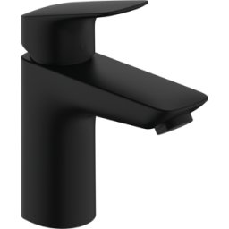 Baterie lavoar HansGrohe Logis 100, ventil pop-up, negru mat