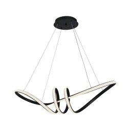 Lustră LED pe cablu LED/24W/230V 3000K negru