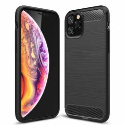 Husa Husa pentru iPhone 11 Pro Max - Techsuit Carbon Silicone - Black