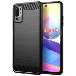 Husa Husa pentru Xiaomi Redmi Note 10 5G / Poco M3 Pro 5G - Techsuit Carbon Silicone - Black