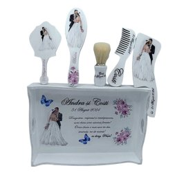 Set 2in1 Gatit Mireasa si Mire, personalizat, 6 piese - FEIS307012