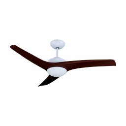 Ventilator de Tavan LED 15W, 3 in 1, RF Control, 3 Pale Maro, ABS - Abajur Sticla
