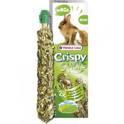 Baton iepuri porcusori de Guineea, sinsile, Crispy Sticks Mega, papadie si legume cu frunze verzi, Versele Laga, 2 buc 140 gr