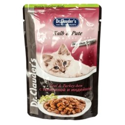 Hrana umeda pisici plic cu vitel si curcan Dr. Claudera, , s - BAX DE 20 PLICURI A 100 GR