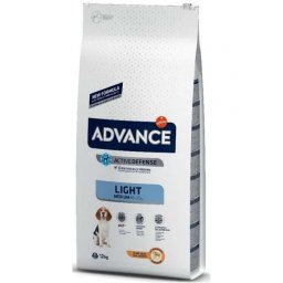 Advance Dog Medium light, cu pui si orez, 12 kg, pentru caini de talie medie, supraponderali