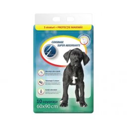 Covorase absorbante 4Dog, 60x90 cm, 10 buc