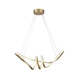 Lustră LED pe cablu LED/24W/230V 3000K auriu