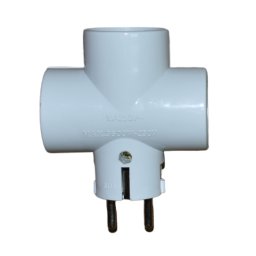 Triplu stecher GOLIAT ,16 A,250 V , inele ceramice , alb