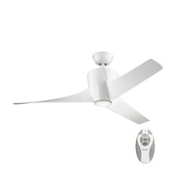 Ventilator LED dimabil de tavan Kichler KLF-PHREE-56-WHT PHREE 10W/230V + telecomandă