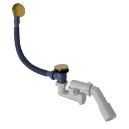 Sistem scurgere cada, Tycner 2477, cu preaplin rotund, antimiros, ventil tip clic clac, Gold auriu lucios