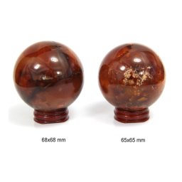 Sfera Carneol Druzy Mineral Natural - 65-68 x 65-68 mm - 1 Buc