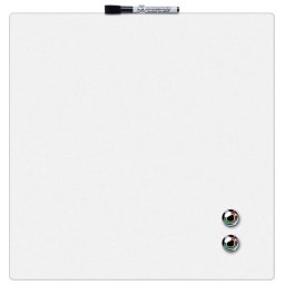 Tabla NOBO patrata, plastic, 36x36 cm, magnetica, include marker si magneti, alb