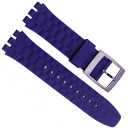 Curea din silicon tip SWATCH 21mm albastra