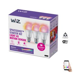 SET 3x bec LED RGBW dimabil A60 E27/8,8W/230V 2200-6500K Wi-Fi WiZ