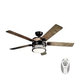 Ventilator LED dimabil de tavan Kichler KLF-AHRENDALE-60-AVI 10W/230V IP44 + telecomandă