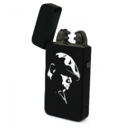 Novi Bricheta antivant metalica Notorious B.I.G. cu Plasma si Cablu USB + Husa + Perie curatare + Cutie cadou