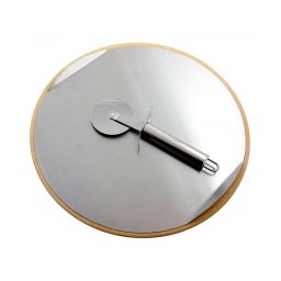Set pizza piatra 33 cm, foaie inox 31 cm si feliator Grandhall A06619033M
