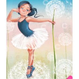 Set goblen cu diamante patrate AB carat.art, fara sasiu, Balerina, 63x75 cm