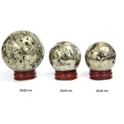 Sfera din Pirita Druzica Minerala Naturala - 46-65 x 46-65 mm - 1 Buc