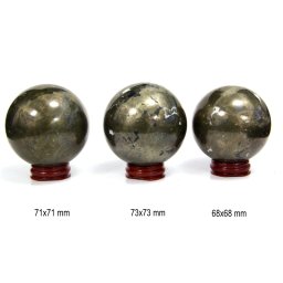 Sfera din Pirita Druzica Minerala Naturala - 68-73 x 68-73 mm - 1 Buc