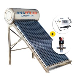 Panou Solar Apa Calda 150 L Nepresurizat Inox cu Controller + Vana amestec apa calda 1/2