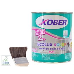 Vopsea pe baza de apa Ecolux Kolor Mat Alb 10 l Kober,